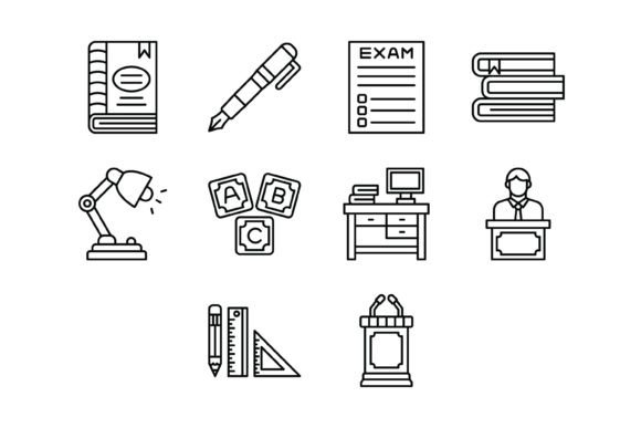 50 Education Outline Icons Bundle: A Visual Toolkit for Modern Learning