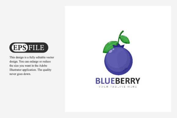 Blueberry Logo Cartoon Design: A Playful Asset for Modern Brands