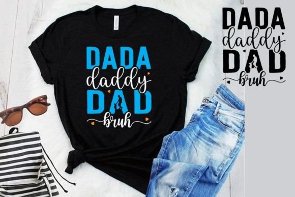 Dada Daddy Dad Bruh: A Trendy Father's Day T-Shirt Vector
