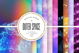 Exploring the Cosmos: Space Backgrounds - Planet Digital Paper