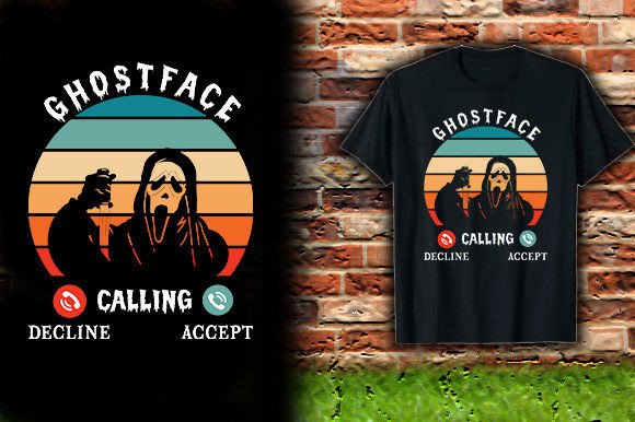 GHOSTFACE-CALLING-DECLINE-ACCEPT-T-SHIRT: Edgy Typography for Impactful Design
