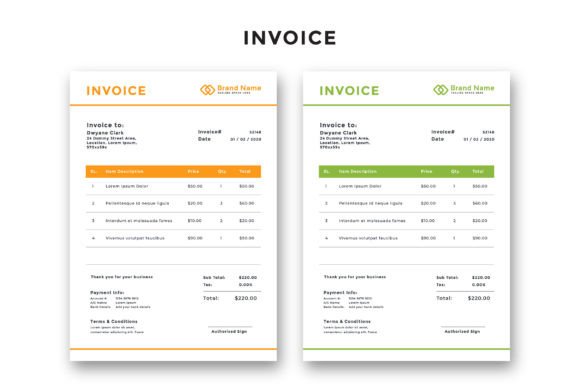Professional Invoice Design, Money Receipt & Clean Business Templates