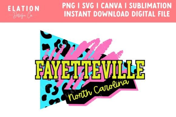 Revive the 80s: Fayetteville North Carolina Retro Design Assets
