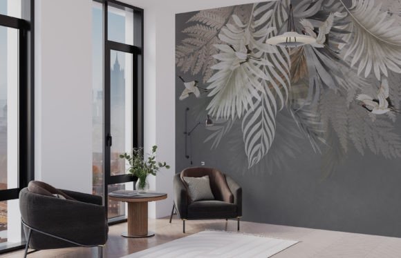 Showcase Your Designs: The Wallpaper Mockup Lounge Room Wall Mockup