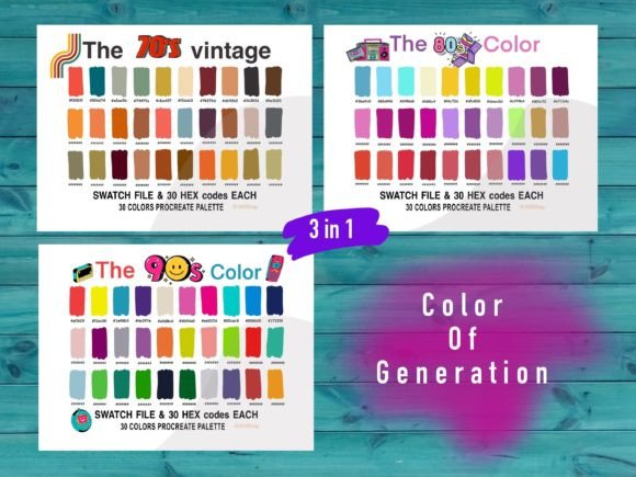 Three Generation Color Palette: Retro Hues for Modern Design