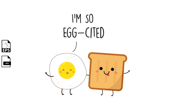 Toast Eggs Kawaii Illustration Vector: A Creative Asset for Modern Designers