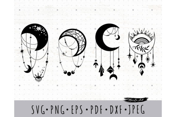 Unleash Your Creativity with a Boho Mystical Moons SVG Bundle